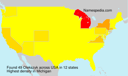 Surname Olekszyk in USA Surname Olekszyk in USA