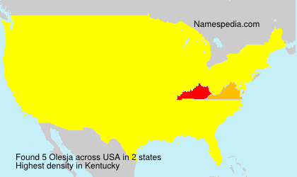 Surname Olesja in USA Surname Olesja in USA