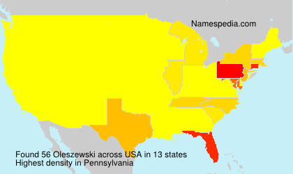 Surname Oleszewski in USA Surname Oleszewski in USA