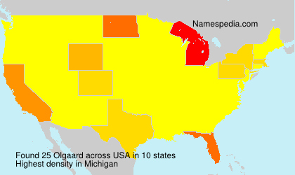 Surname Olgaard in USA