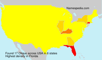 Surname Olique in USA Surname Olique in USA