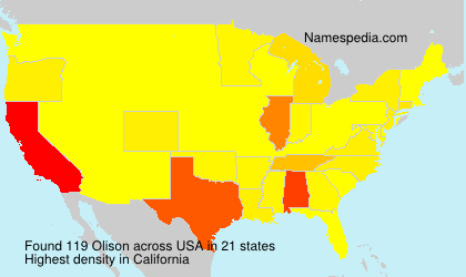 Surname Olison in USA Surname Olison in USA
