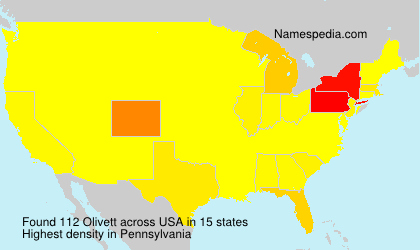 Surname Olivett in USA Surname Olivett in USA