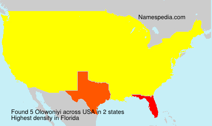 Surname Olowoniyi in USA