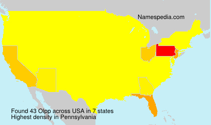 Surname Olpp in USA Surname Olpp in USA
