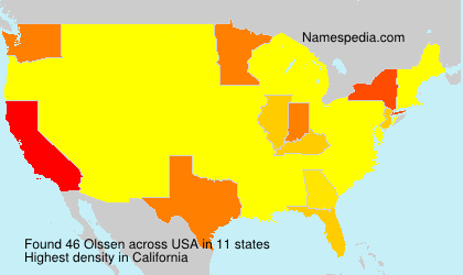 Surname Olssen in USA Surname Olssen in USA