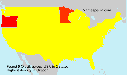 Surname Olsvik in USA Surname Olsvik in USA