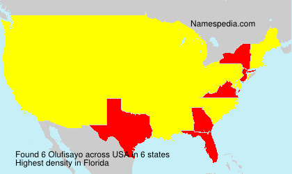 Surname Olufisayo in USA Surname Olufisayo in USA