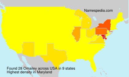 Surname Omailey in USA