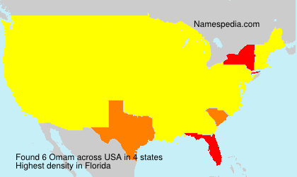 Surname Omam in USA