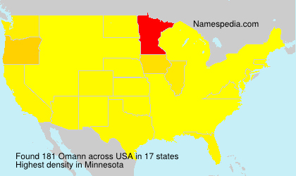 Surname Omann in USA