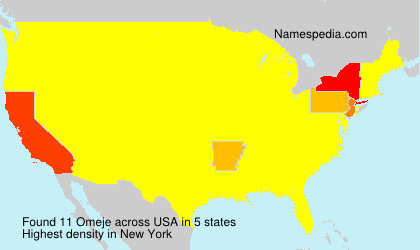 Surname Omeje in USA