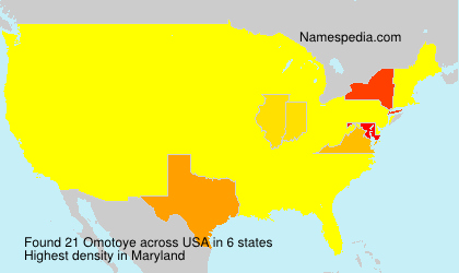 Surname Omotoye in USA Surname Omotoye in USA
