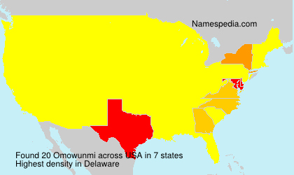 Surname Omowunmi in USA