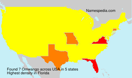 Surname Omwango in USA Surname Omwango in USA