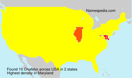 Surname Onafeko in USA Surname Onafeko in USA
