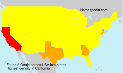Surname Onaje in USA Surname Onaje in USA