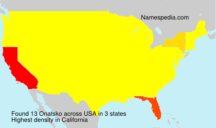 Surname Onatsko in USA Surname Onatsko in USA