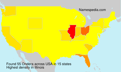 Surname Ondera in USA Surname Ondera in USA