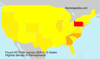 Surname Ondic in USA Surname Ondic in USA