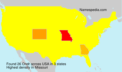 Surname Ondr in USA Surname Ondr in USA
