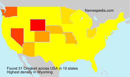 Surname Onigkeit in USA