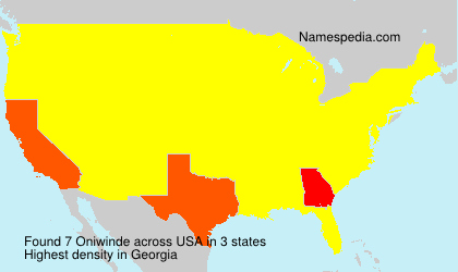 Surname Oniwinde in USA Surname Oniwinde in USA