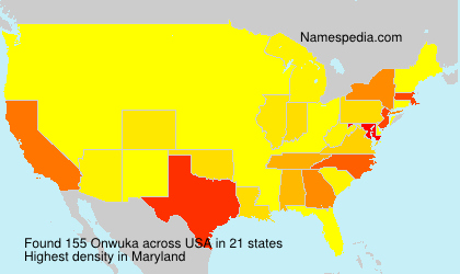 Surname Onwuka in USA