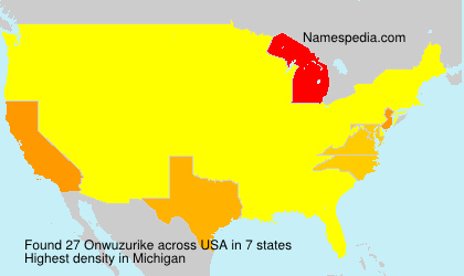 Surname Onwuzurike in USA