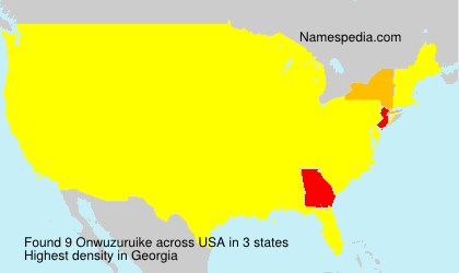 Surname Onwuzuruike in USA