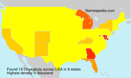 Surname Onyegbula in USA Surname Onyegbula in USA