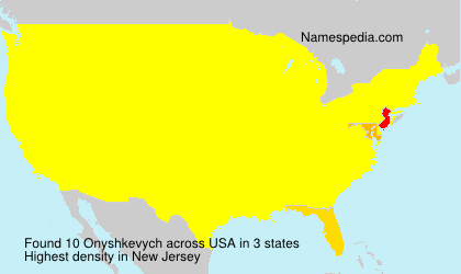 Surname Onyshkevych in USA Surname Onyshkevych in USA