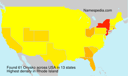 Surname Onysko in USA Surname Onysko in USA