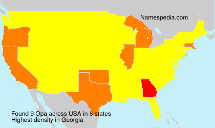 Surname Opa in USA