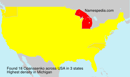 Surname Opanasenko in USA Surname Opanasenko in USA