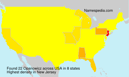Surname Opanowicz in USA Surname Opanowicz in USA