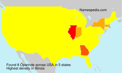 Surname Oparinde in USA Surname Oparinde in USA