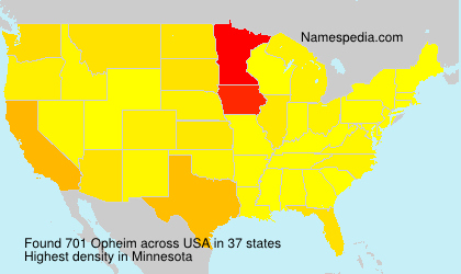 Surname Opheim in USA Surname Opheim in USA