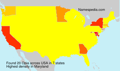 Surname Opia in USA Surname Opia in USA