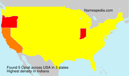 Surname Opiat in USA Surname Opiat in USA