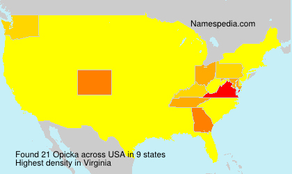 Surname Opicka in USA Surname Opicka in USA