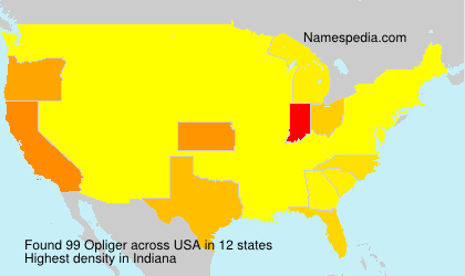 Surname Opliger in USA Surname Opliger in USA