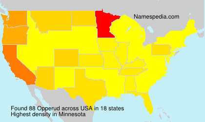 Surname Opperud in USA Surname Opperud in USA