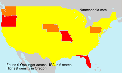 Surname Opplinger in USA Surname Opplinger in USA