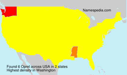 Surname Oprel in USA Surname Oprel in USA