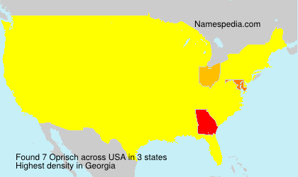 Surname Oprisch in USA Surname Oprisch in USA