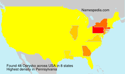 Surname Oprysko in USA Surname Oprysko in USA