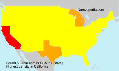 Surname Orain in USA