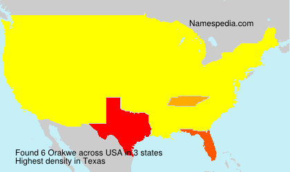 Surname Orakwe in USA