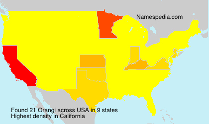 Surname Orangi in USA
